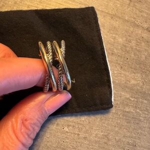 Yurman inspired cable hoop earrings